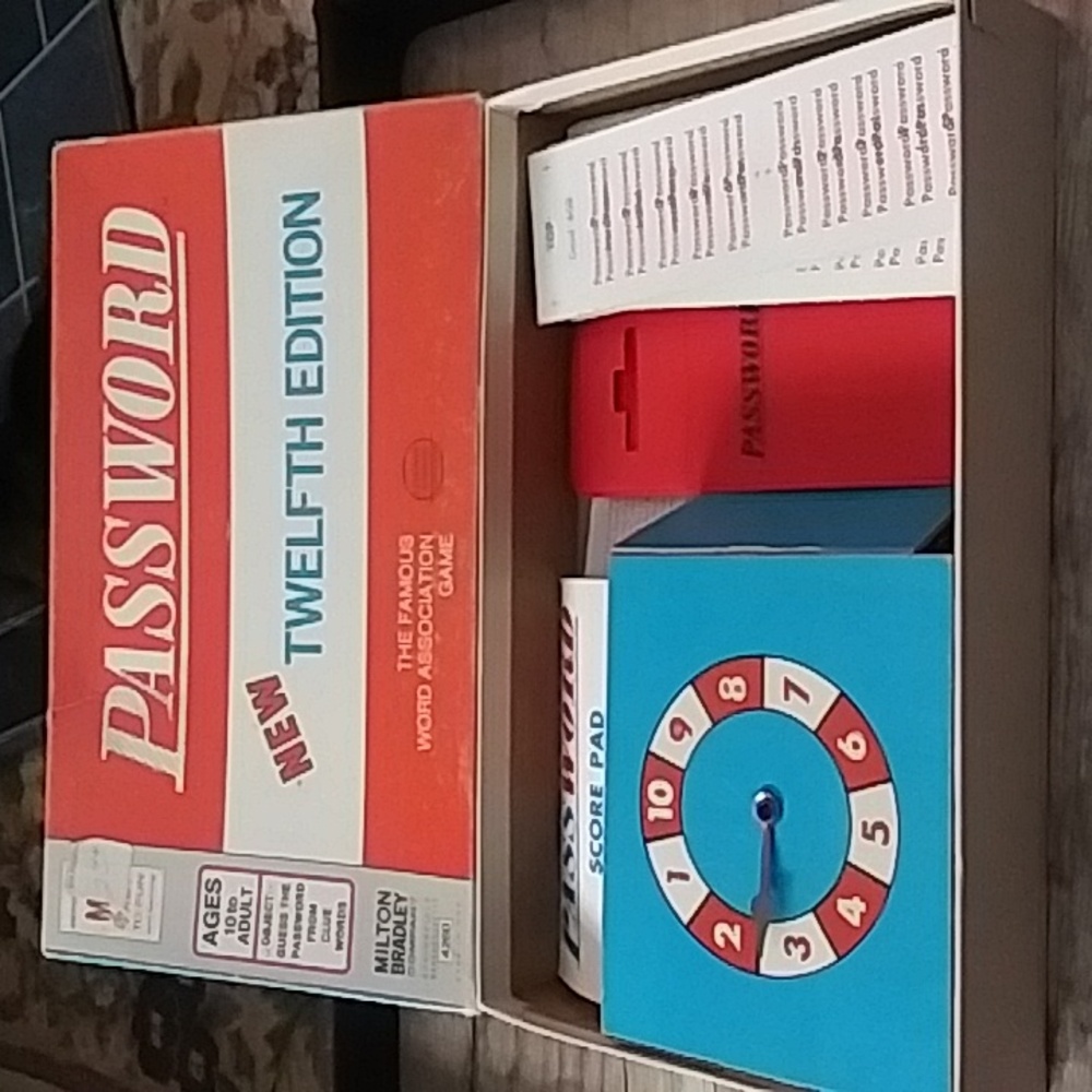 Vintage 1962 Password Game